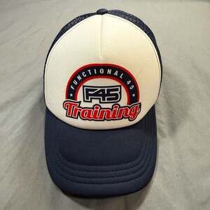 F45 Training Trucker Hat Cap Navy White Fitness Gym Attire
